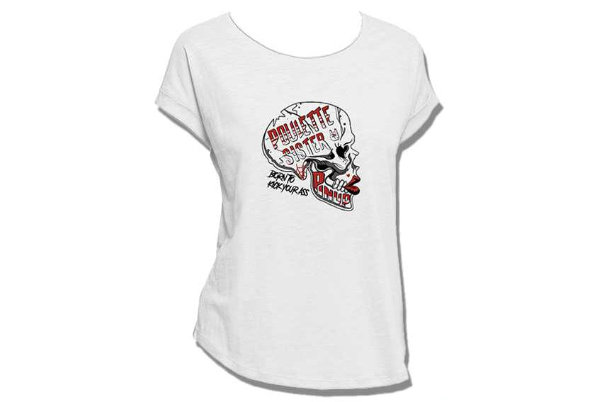 POULETTES SISTERS - DEBARDEUR FEMME SKULL SUCCUB BLANC