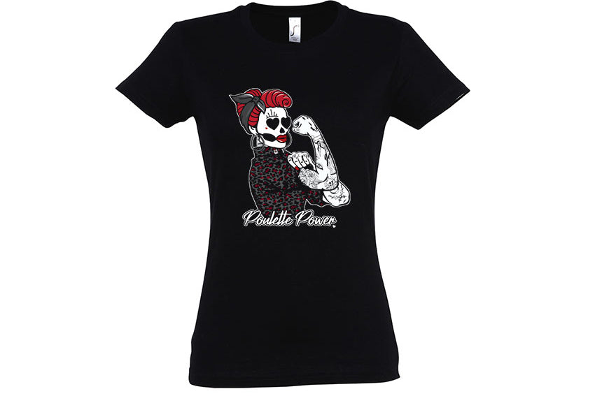 POULETTES SISTERS - TSHIRT FEMME ROSIE POWER LEO