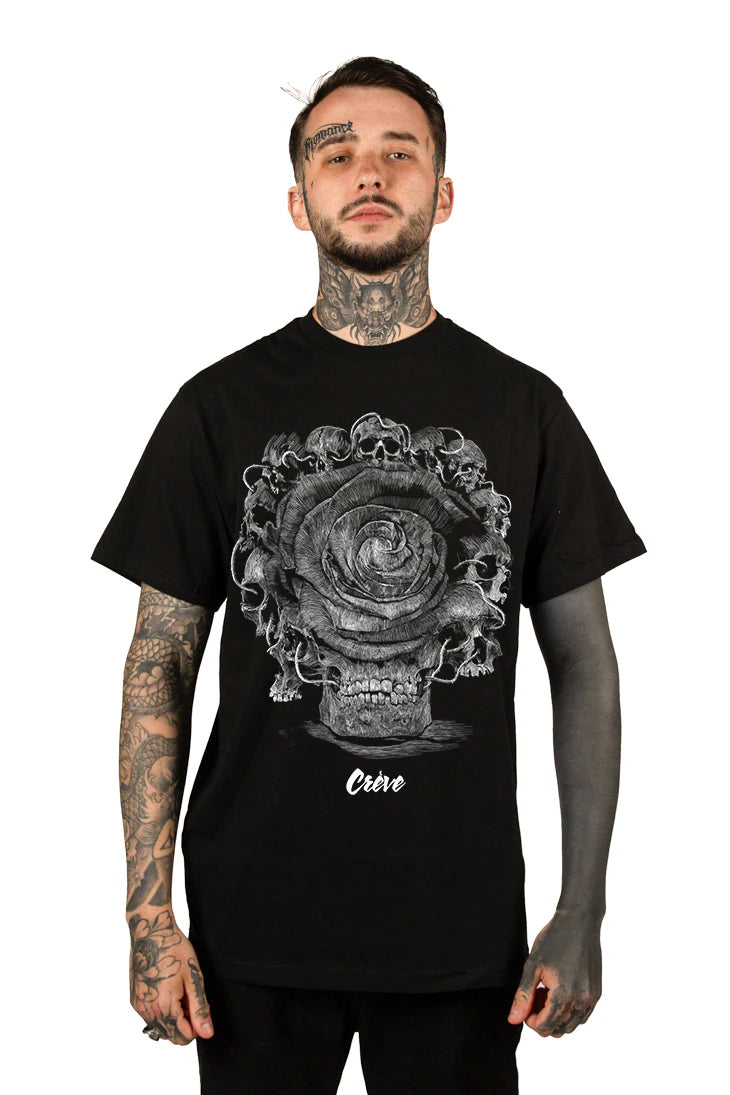 CREVE - TSHIRT SKULL ROSE