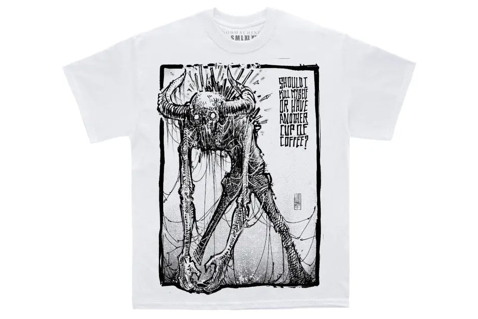 GOD MACHINE - TSHIRT CAMUS BLANC