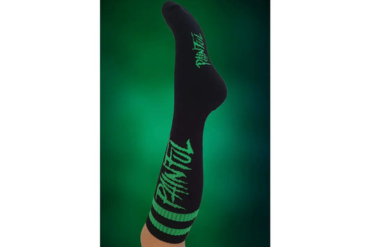 PAINFUL - CHAUSSETTES NOIRE VERTE HIGH