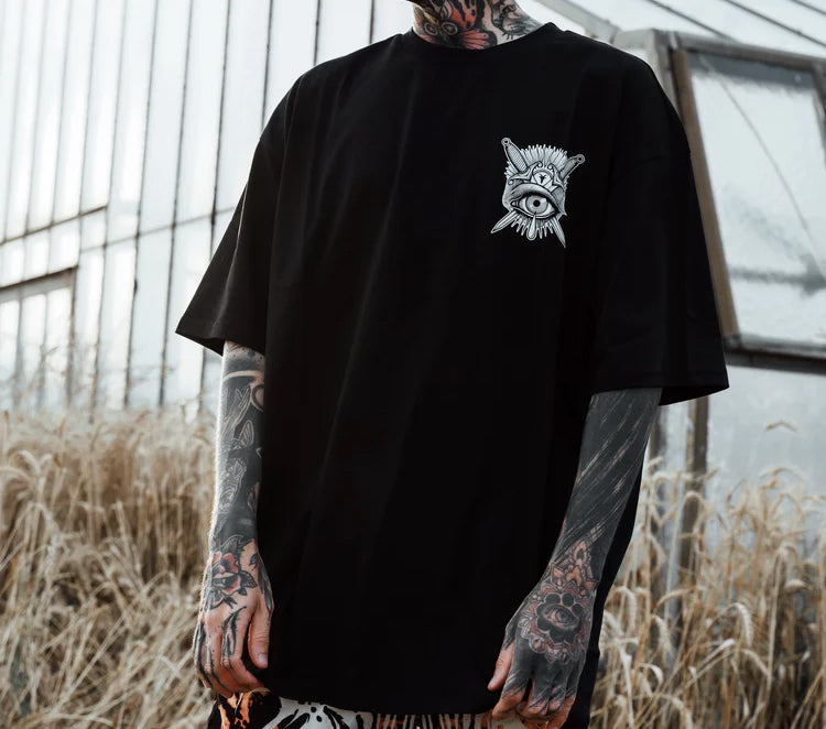 STAYCOLD - TSHIRT THINK TWICE OVERSIZED BLACK